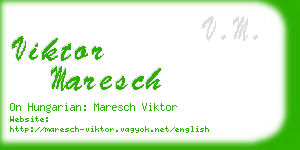 viktor maresch business card